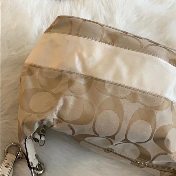 Coach | signature stripe monogram hobo bag - Picture 5 of 16